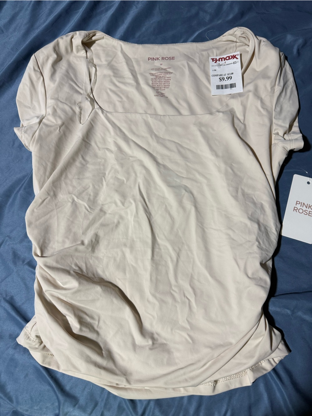 Pink Rose Men's Tank Top in Light Cream